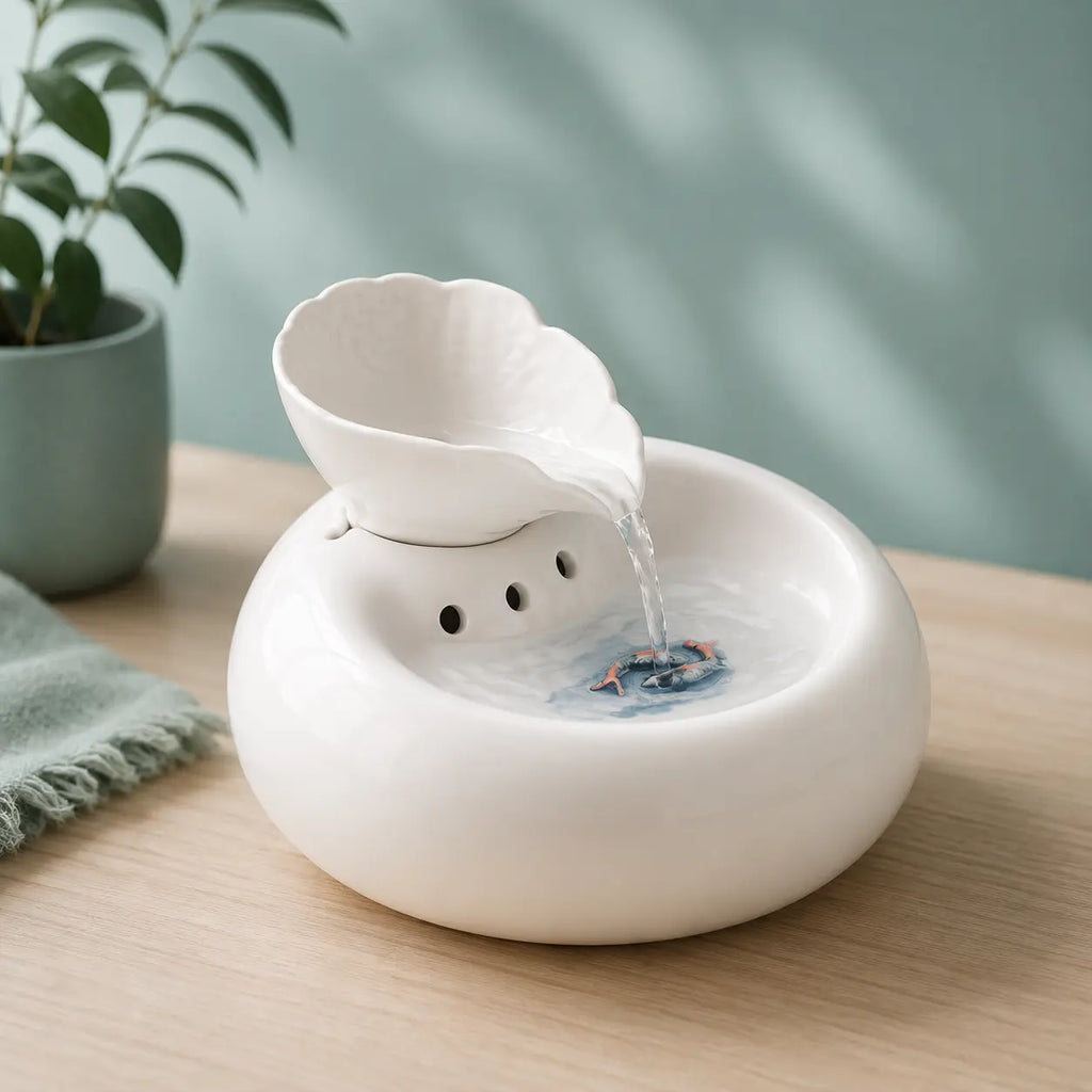 Fontaine à eau en céramique pour chat