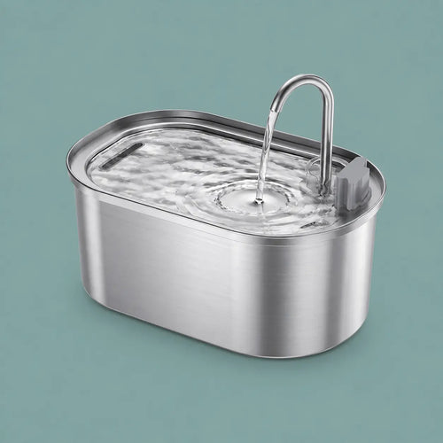Fontaine à eau chat inox 3.2L – Silencieuse & filtrante