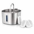 Fontaine à eau chat en inox 2.2L pack 4 filtres
