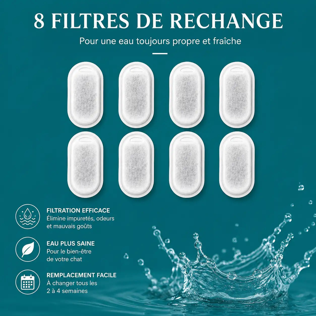 Lot de 8 Filtres de Rechange